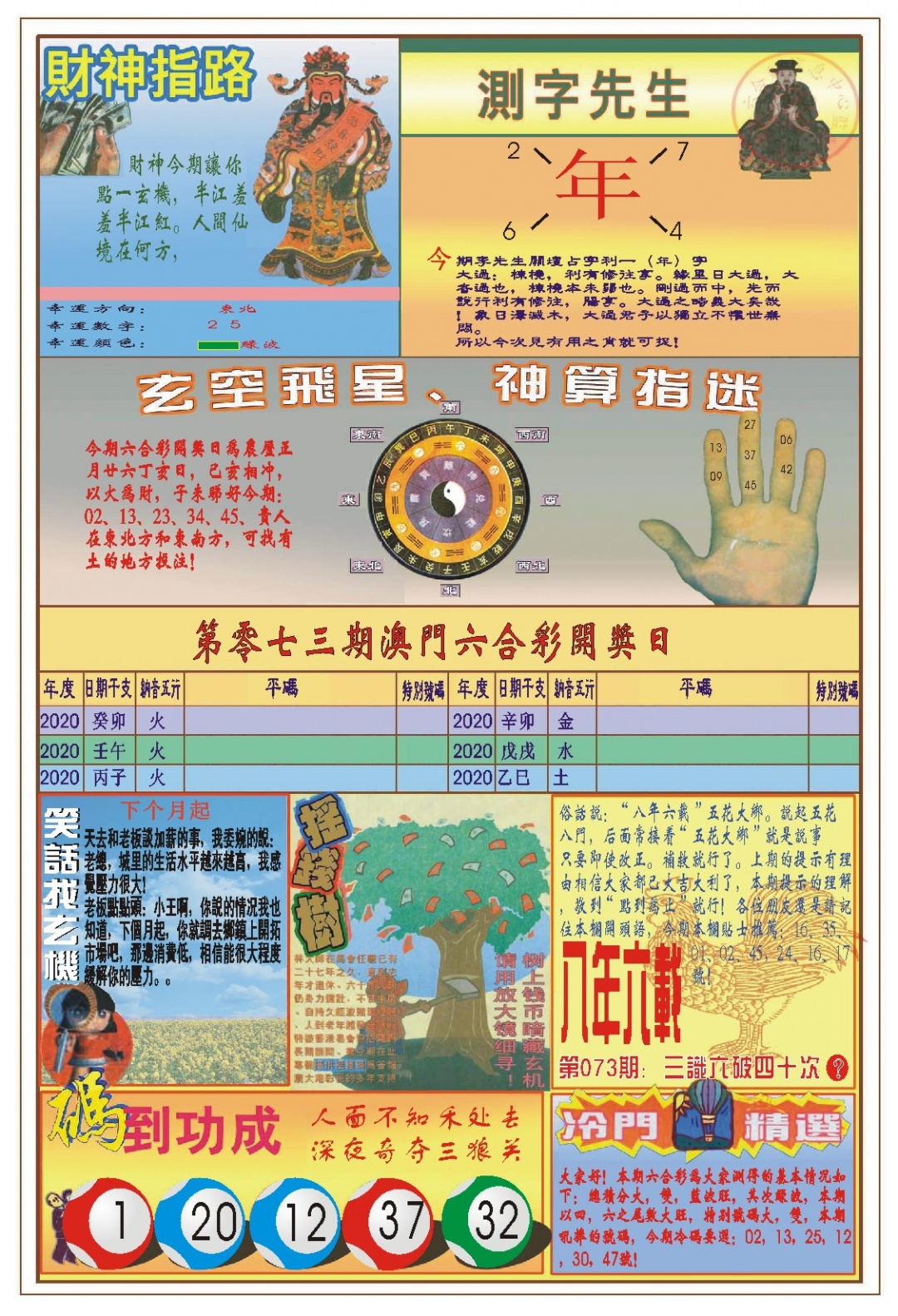 073期(新版)四柱预测B[图]