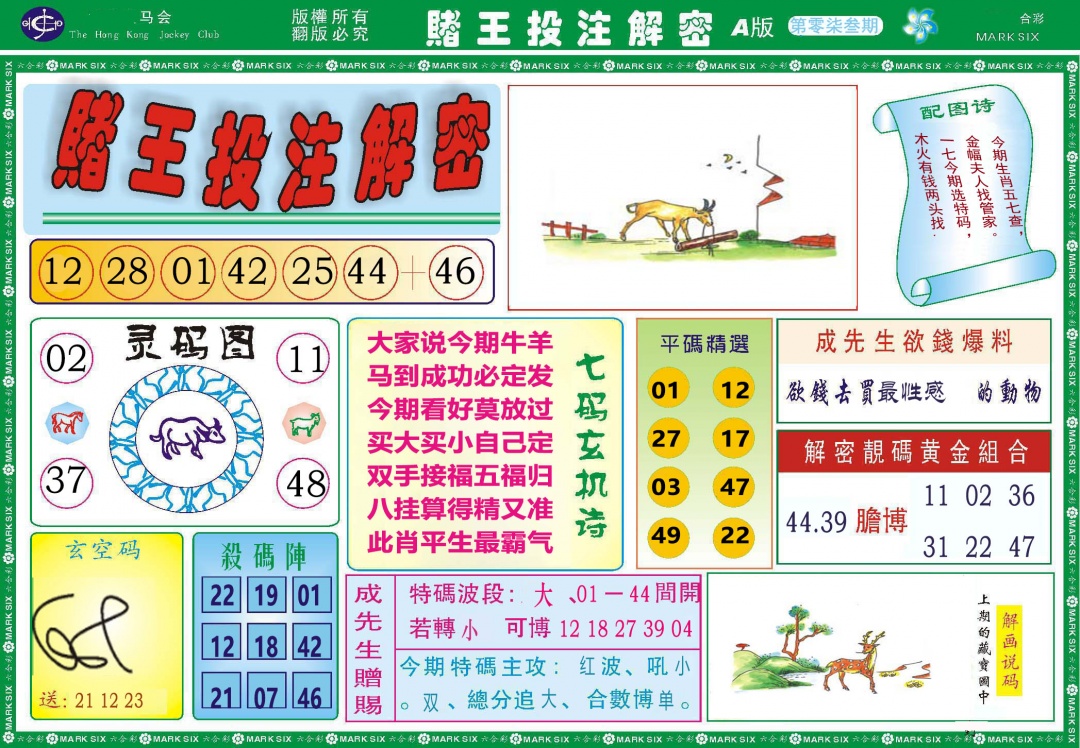 073期赌王投注解密[图]