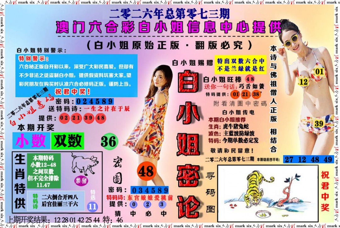 073期白小姐密论[图]