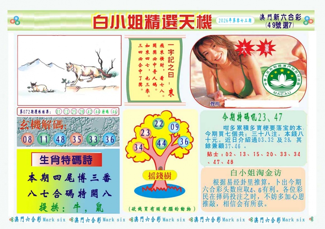 073期白小姐精选玄机A[图]