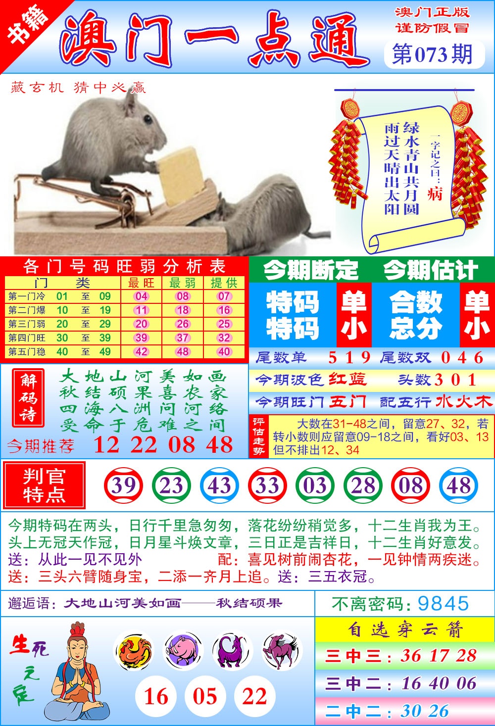 073期澳门一点通[图]