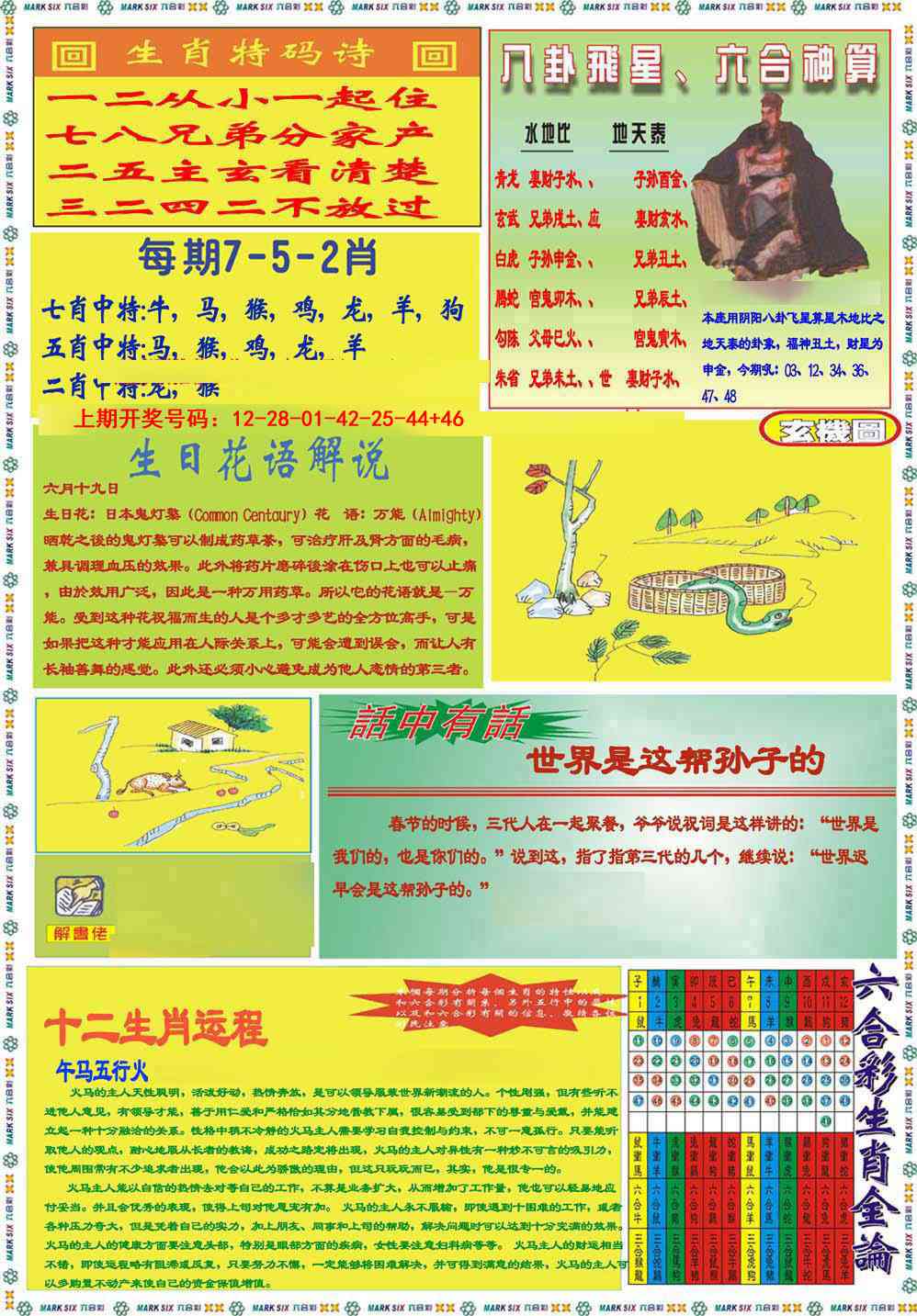 073期九龍马经B(推荐)[图]