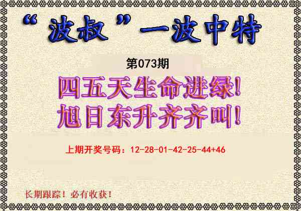073期波叔一波中特[图]
