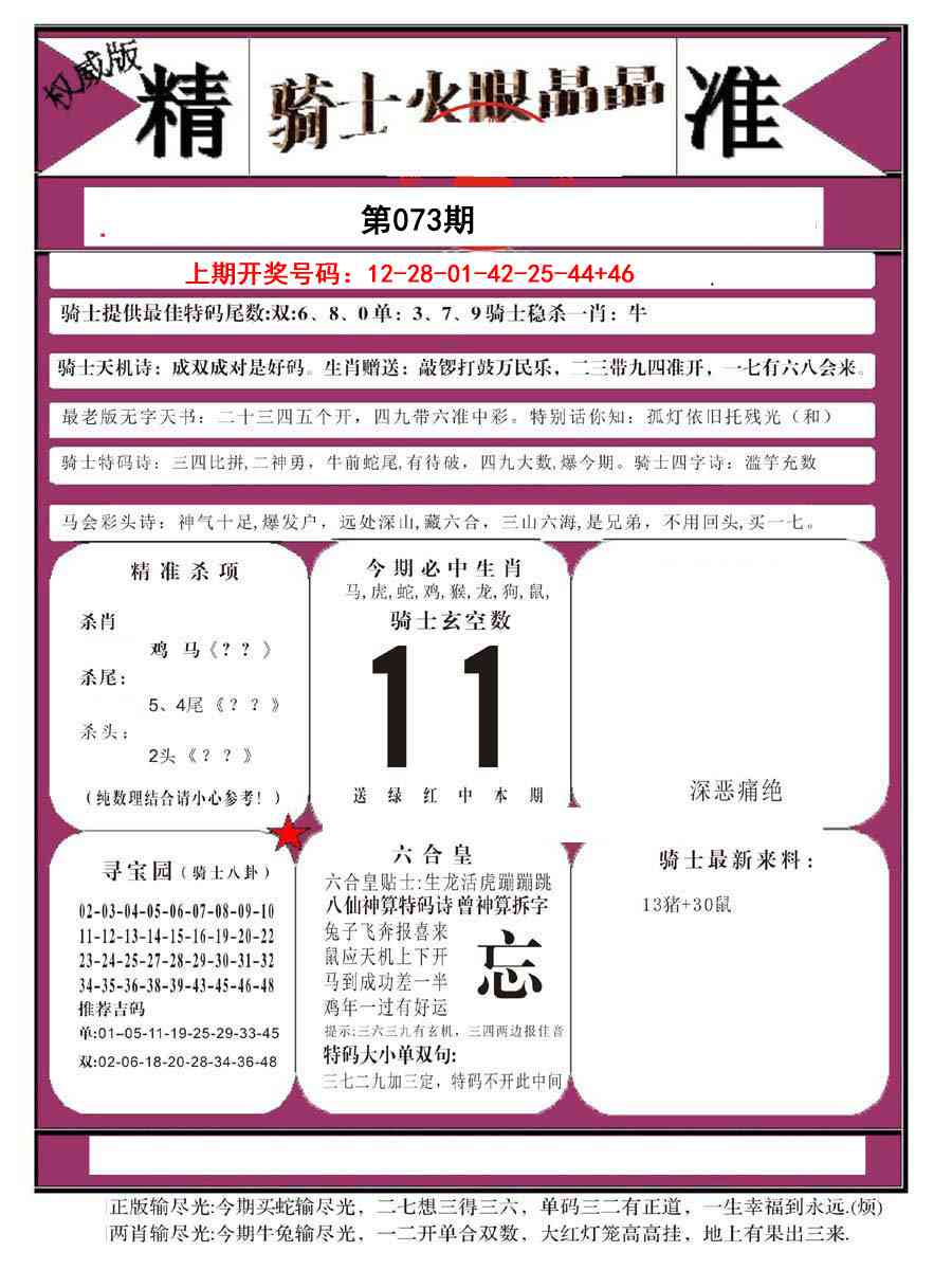 073期骑士火眼晶晶B[图]